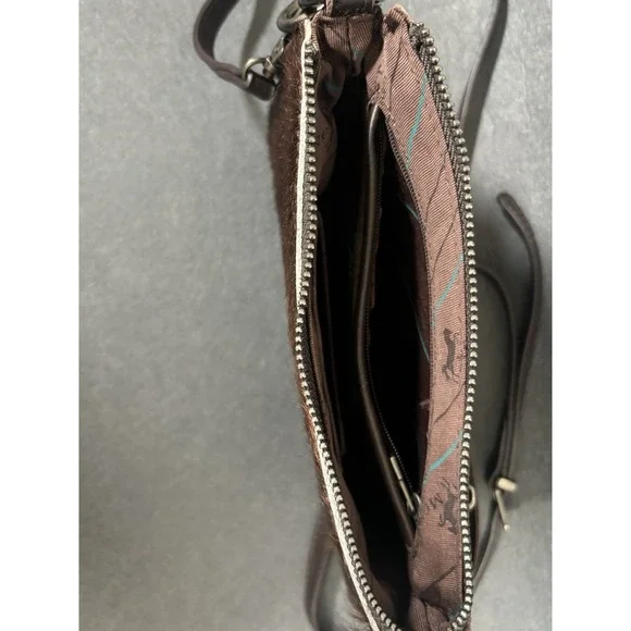 Montana West Crossbody Bag Womens Brown Genuine Leather Hair-On Hide Western - Picture 10 of 16